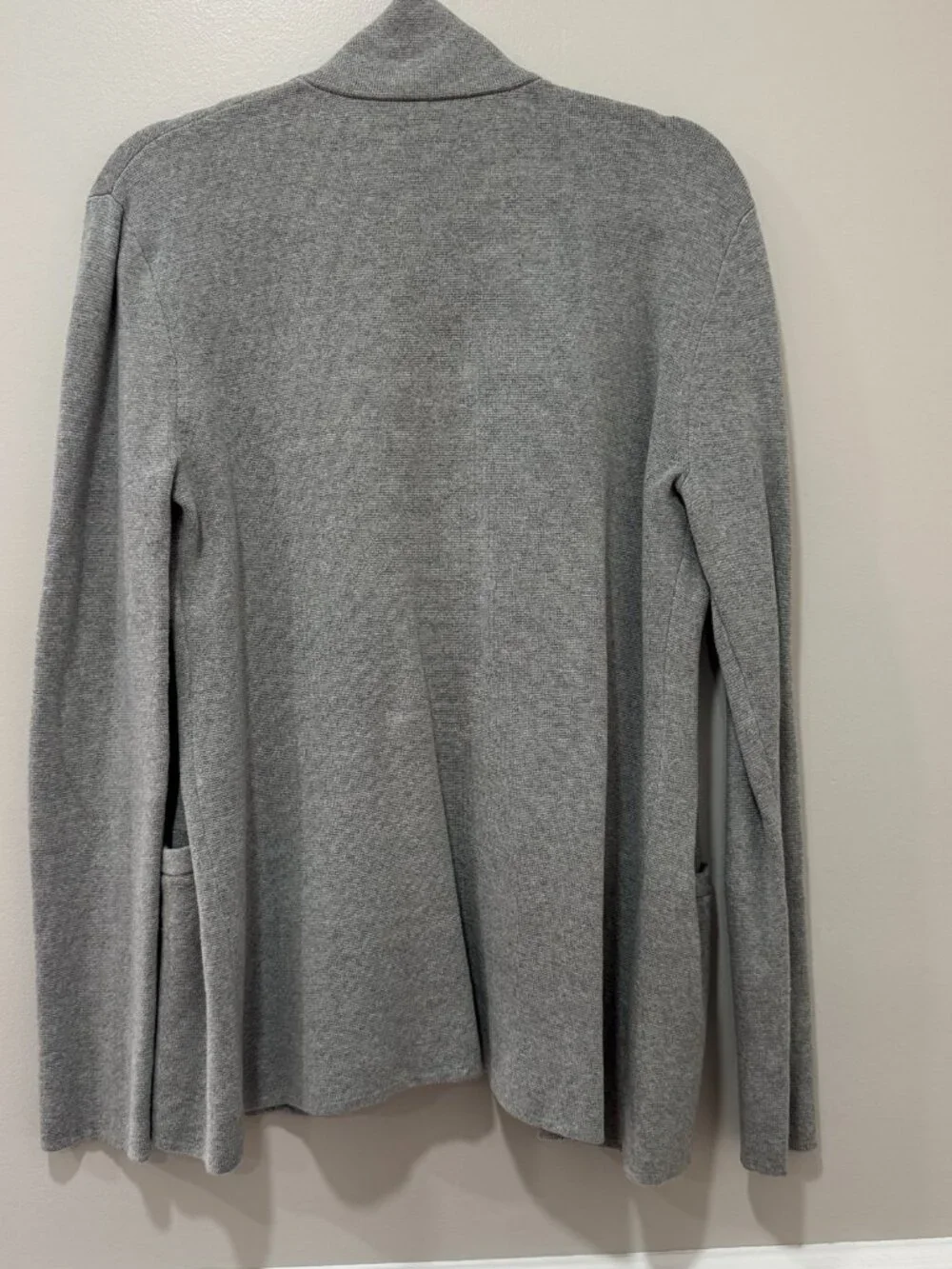 J.Crew Grey Knit Blazer Cardigan Sweater Jacket M